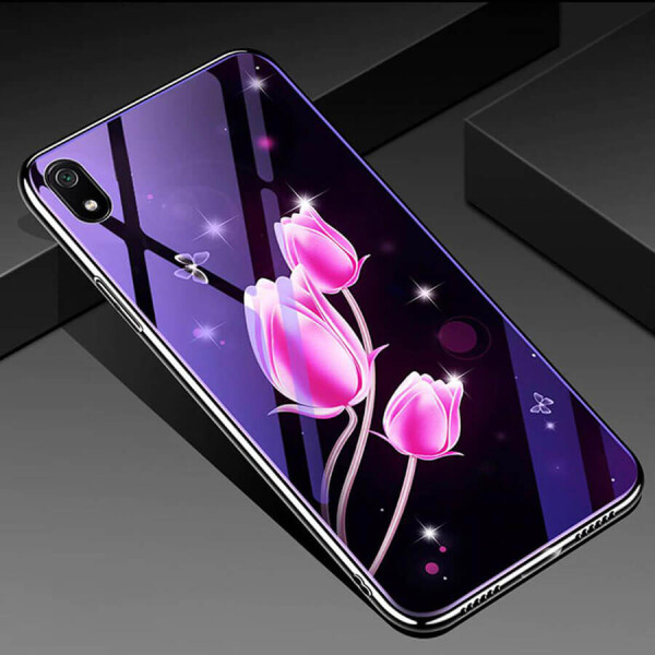 

TPU+Glass чехол Fantasy с глянцевыми торцами для Xiaomi Redmi 7A Тюльпаны