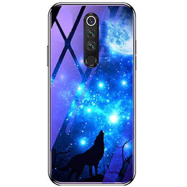 

TPU+Glass чехол Fantasy с глянцевыми торцами для Xiaomi Redmi 8 Лунная ночь