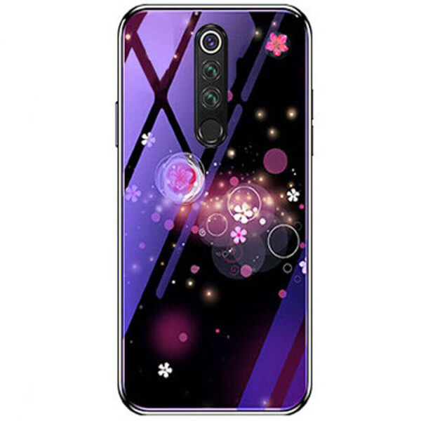 

TPU+Glass чехол Fantasy с глянцевыми торцами для Xiaomi Redmi 8 Пузырьки и цветы