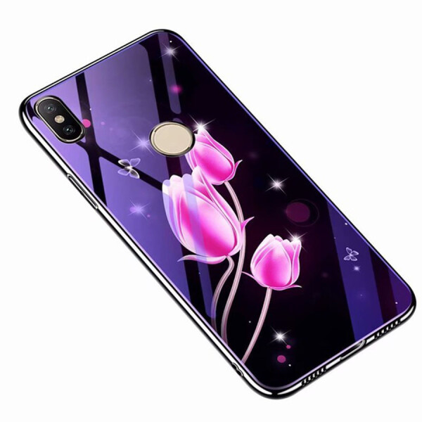 

TPU+Glass чехол Fantasy с глянцевыми торцами для Xiaomi Redmi Note 5 Pro / Note 5 (DC) Тюльпаны