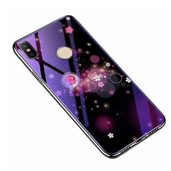 

TPU+Glass чехол Fantasy с глянцевыми торцами для Xiaomi Redmi Note 6 Pro Пузырьки и цветы