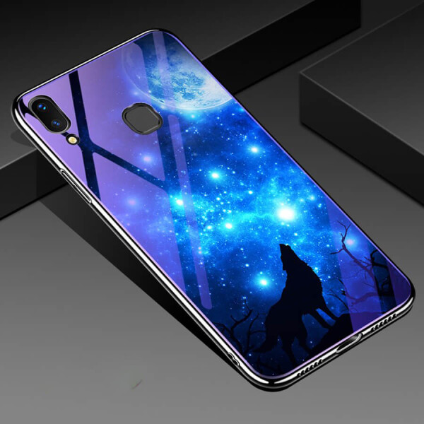

TPU+Glass чехол Fantasy с глянцевыми торцами для Xiaomi Redmi Note 7 / Note 7 Pro / Note 7s Лунная ночь