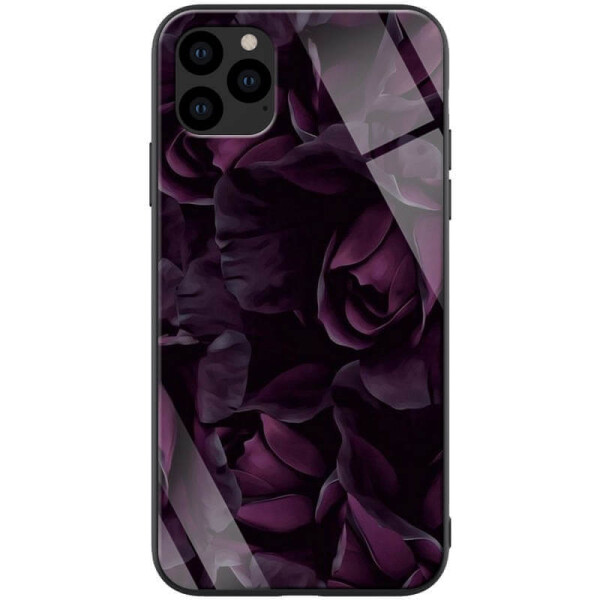 

TPU+Glass чехол ForFun для Apple iPhone 11 Pro Max (6.5") Фиолетовый/Розы