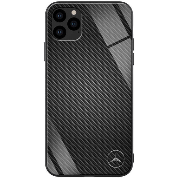 

TPU+Glass чехол ForFun для Apple iPhone 11 Pro Max (6.5") Черный Карбон/Мерседес