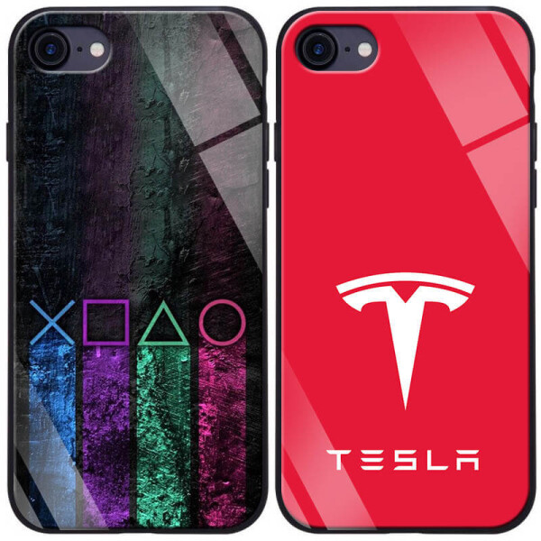 

TPU+Glass чехол ForFun для Apple iPhone 7 / 8 (4.7") Красный/Тесла
