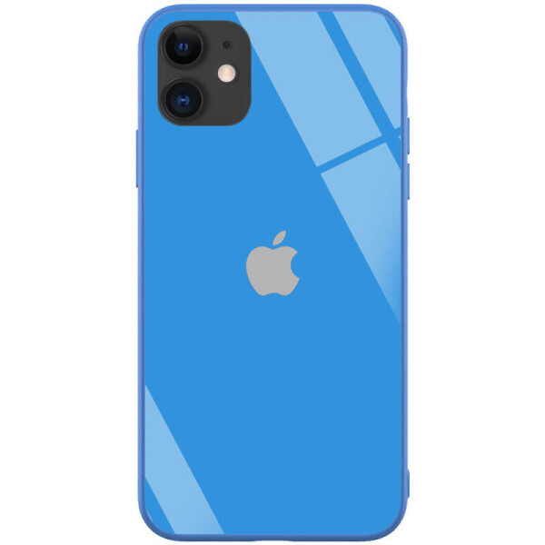 

TPU+Glass чехол GLOSSY Logo series для Apple iPhone 11 (6.1") Синий / Blue