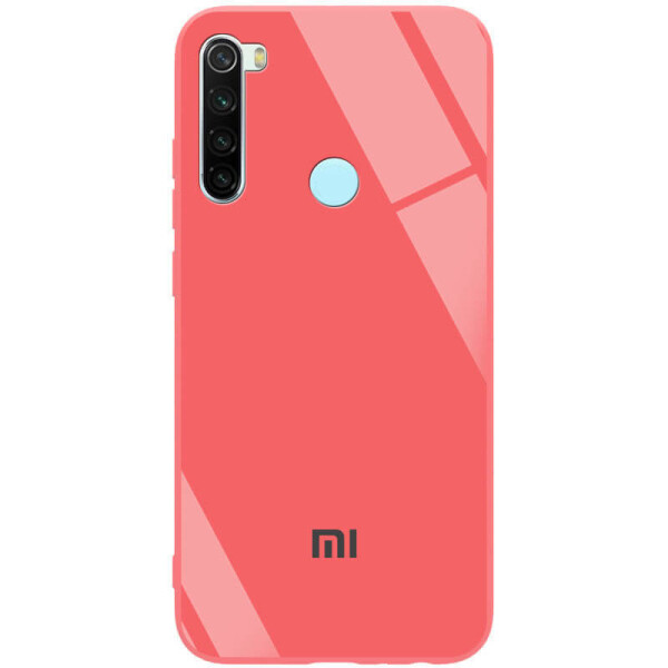 

TPU+Glass чехол GLOSSY для Xiaomi Redmi Note 8 Красный / Red orchid