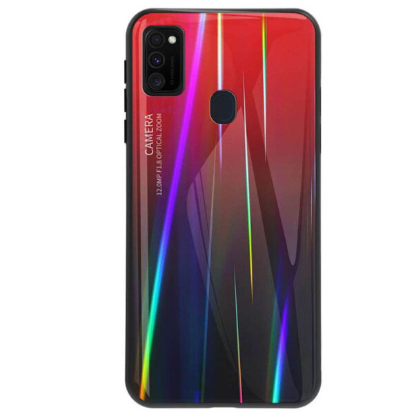 

TPU+Glass чехол Gradient Aurora для Samsung Galaxy M30s Красный