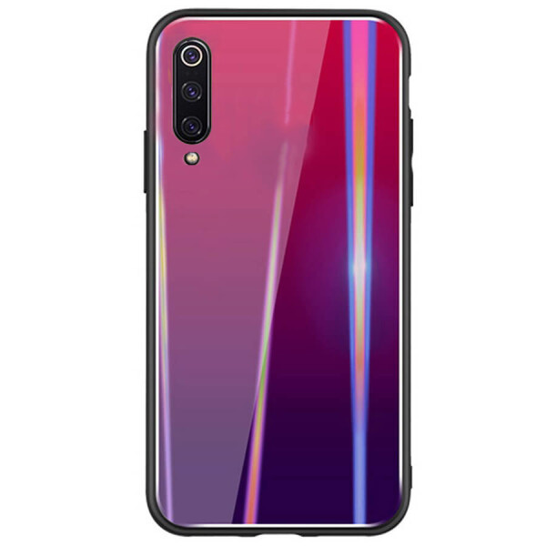 

TPU+Glass чехол Gradient Aurora для Xiaomi Mi 9 Малиновый
