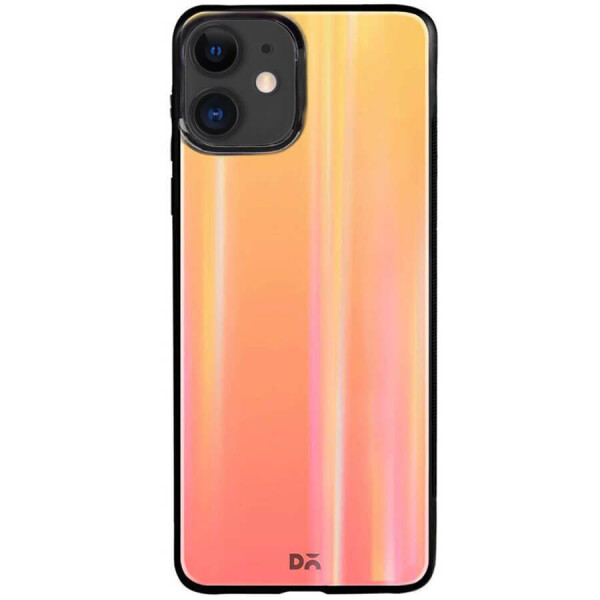 

TPU+Glass чехол Gradient Aurora с лого для Apple iPhone 11 (6.1") Золотой / Розовый