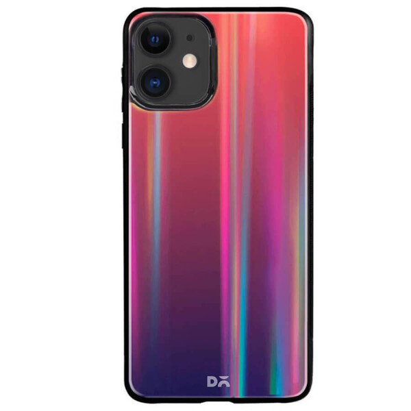 

TPU+Glass чехол Gradient Aurora с лого для Apple iPhone 11 (6.1") Синий / Красный