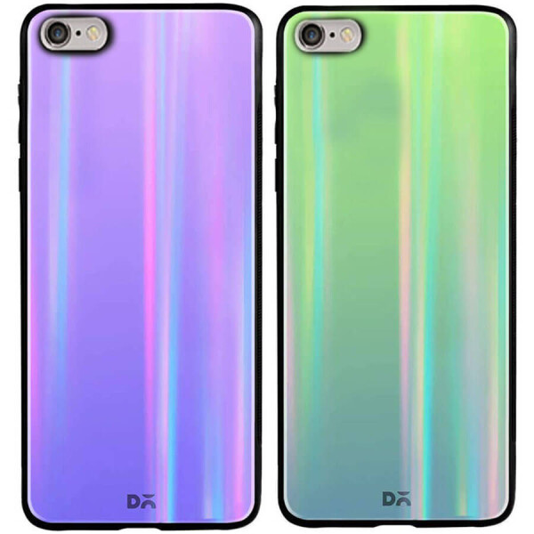 

TPU+Glass чехол Gradient Aurora с лого для Apple iPhone 7 / 8 (4.7") Розовый / Бирюзовый