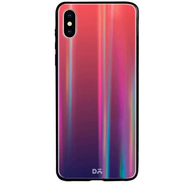 

TPU+Glass чехол Gradient Aurora с лого для Apple iPhone X / XS (5.8") Синий / Красный