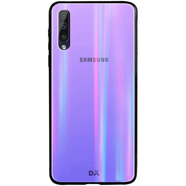 

TPU+Glass чехол Gradient Aurora с лого для Samsung Galaxy A70 (A705F) Фиолетовый