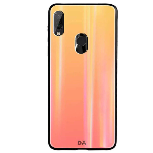 

TPU+Glass чехол Gradient Aurora с лого для Xiaomi Redmi Note 8 Золотой / Розовый