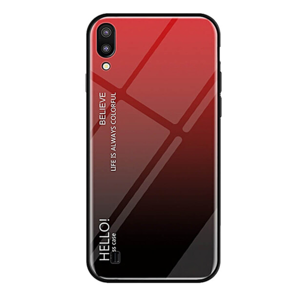 

TPU+Glass чехол Gradient HELLO для Samsung Galaxy A10 (A105F) Красный