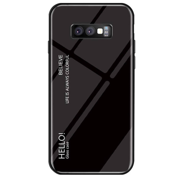 

TPU+Glass чехол Gradient HELLO для Samsung Galaxy S10e Черный
