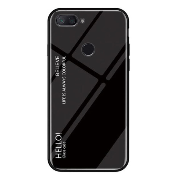 

TPU+Glass чехол Gradient HELLO для Xiaomi Mi 8 Lite / Mi 8 Youth (Mi 8X) Черный