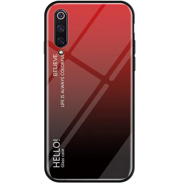 

TPU+Glass чехол Gradient HELLO для Xiaomi Mi 9 Красный
