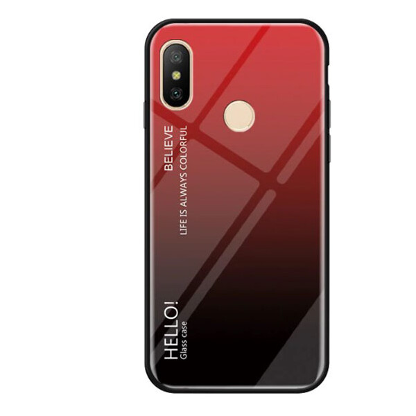 

TPU+Glass чехол Gradient HELLO для Xiaomi Mi A2 Lite / Xiaomi Redmi 6 Pro Красный
