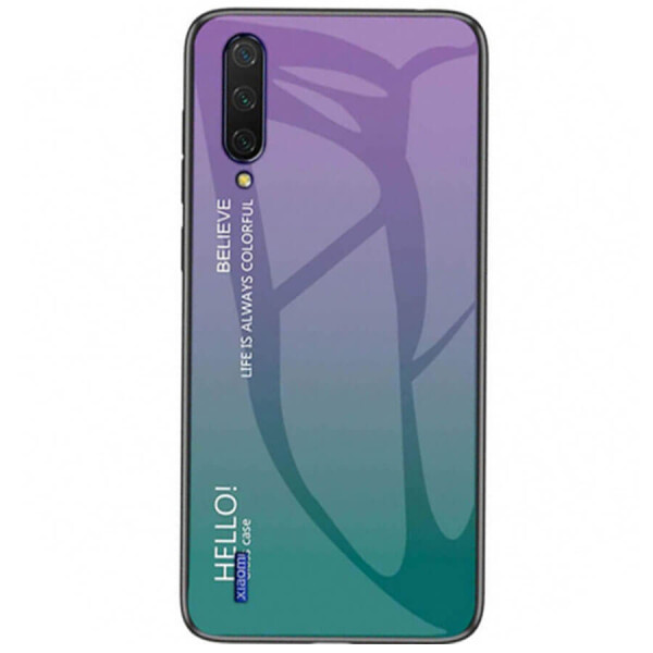 

TPU+Glass чехол Gradient HELLO для Xiaomi Mi CC9 / Mi 9 Lite Фиолетовый