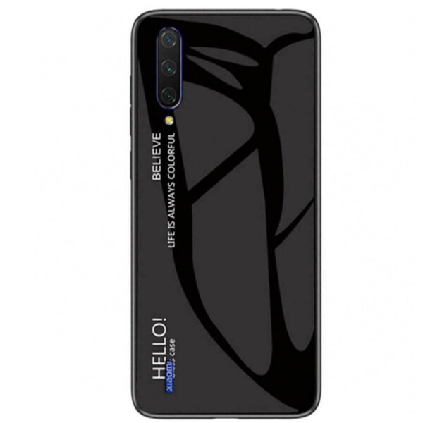 

TPU+Glass чехол Gradient HELLO для Xiaomi Mi CC9 / Mi 9 Lite Черный