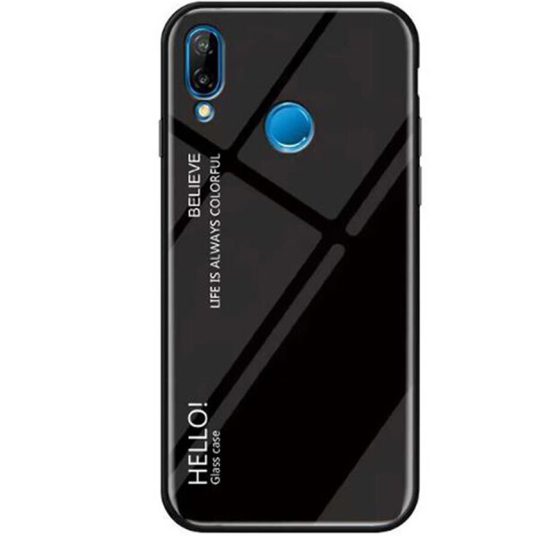 

TPU+Glass чехол Gradient HELLO для Xiaomi Redmi 7 Черный