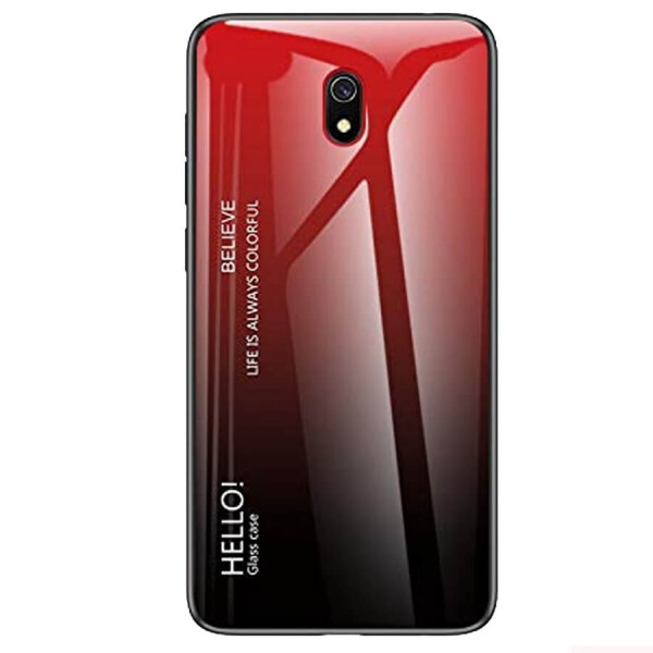 

TPU+Glass чехол Gradient HELLO для Xiaomi Redmi 8a Красный