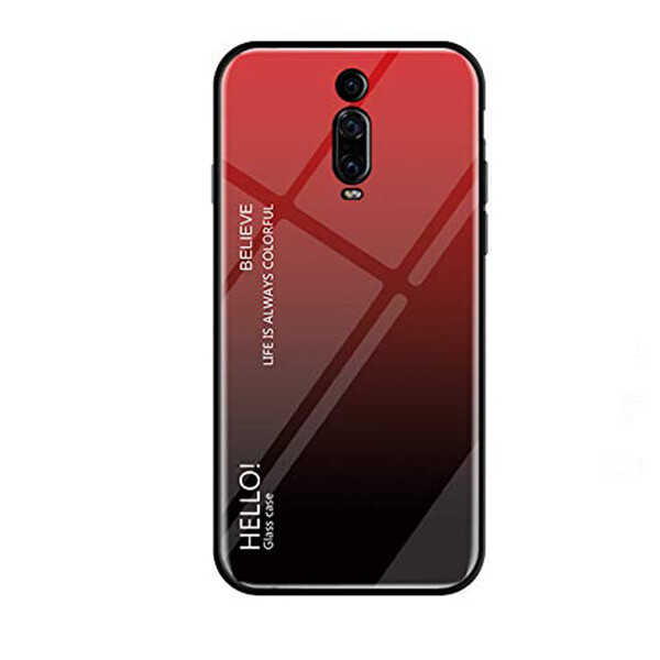 

TPU+Glass чехол Gradient HELLO для Xiaomi Redmi K20 / K20 Pro / Mi9T / Mi9T Pro Красный