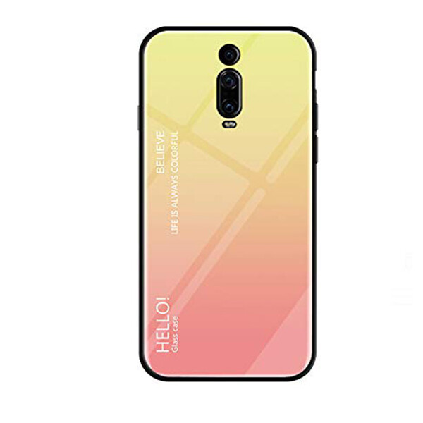 

TPU+Glass чехол Gradient HELLO для Xiaomi Redmi K20 / K20 Pro / Mi9T / Mi9T Pro Розовый