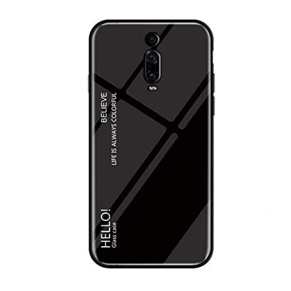 

TPU+Glass чехол Gradient HELLO для Xiaomi Redmi K20 / K20 Pro / Mi9T / Mi9T Pro Черный