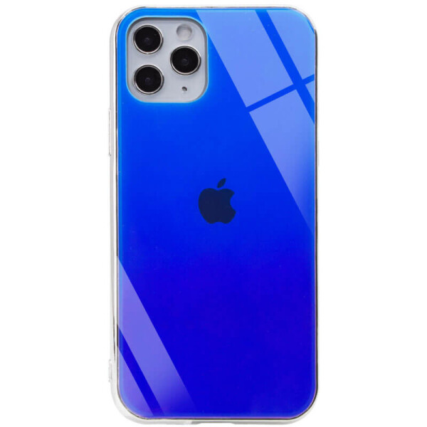 

TPU+Glass чехол Gradient Rainbow с лого для Apple iPhone 11 Pro Max (6.5") Синий