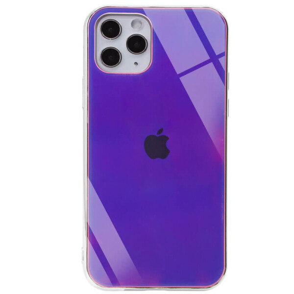 

TPU+Glass чехол Gradient Rainbow с лого для Apple iPhone 11 Pro Max (6.5") Фиолетовый