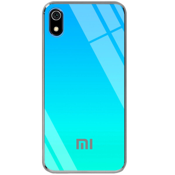 

TPU+Glass чехол Gradient Rainbow с лого для Xiaomi Redmi 7A Голубой
