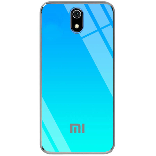 

TPU+Glass чехол Gradient Rainbow с лого для Xiaomi Redmi 8a Голубой