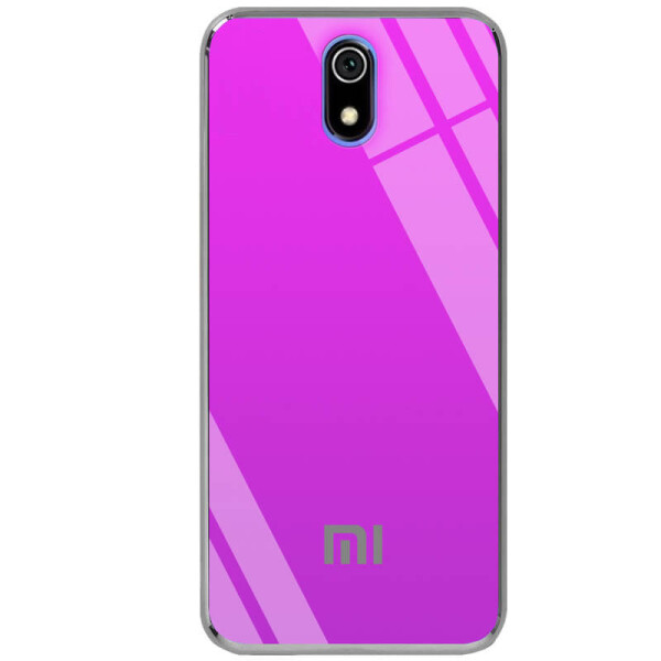 

TPU+Glass чехол Gradient Rainbow с лого для Xiaomi Redmi 8a Фиолетовый