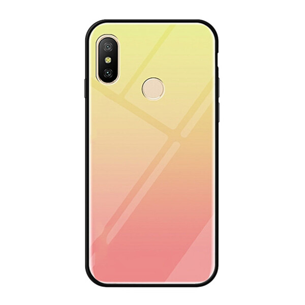 

TPU+Glass чехол Gradient series для Xiaomi Redmi Note 6 Pro Розовый