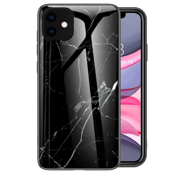 

TPU+Glass чехол Luxury Marble для Apple iPhone 11 (6.1") Черный