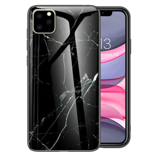

TPU+Glass чехол Luxury Marble для Apple iPhone 11 Pro Max (6.5") Черный