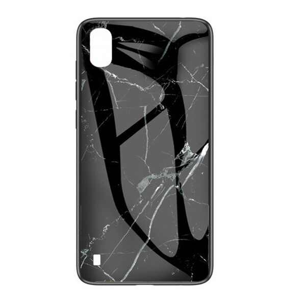 

TPU+Glass чехол Luxury Marble для Samsung Galaxy A10 (A105F) Черный