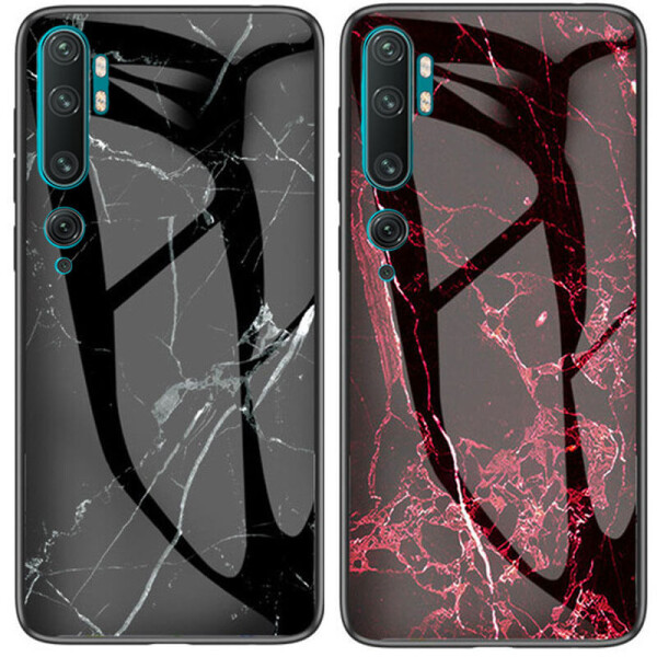 

TPU+Glass чехол Luxury Marble для Xiaomi Mi Note 10 Черный