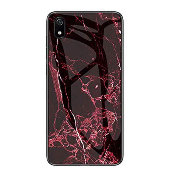 

TPU+Glass чехол Luxury Marble для Xiaomi Redmi 7A Марсала / Бордовый