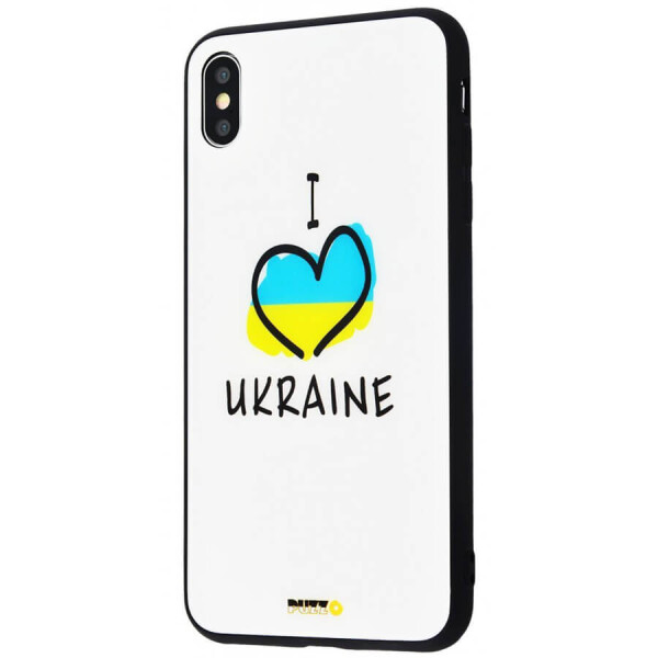 

TPU+Glass чехол Mad series для Apple iPhone XS Max (6.5") I love Ukraine