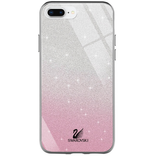 

TPU+Glass чехол Swarovski для Apple iPhone 7 plus / 8 plus (5.5") Розовый