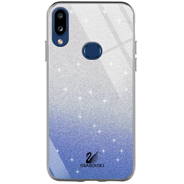 

TPU+Glass чехол Swarovski для Samsung Galaxy A10s Синий