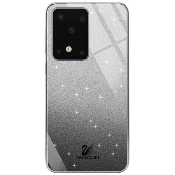 

TPU+Glass чехол Swarovski для Samsung Galaxy S20 Ultra Черный