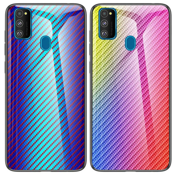 

TPU+Glass чехол Twist для Samsung M30s Голубой