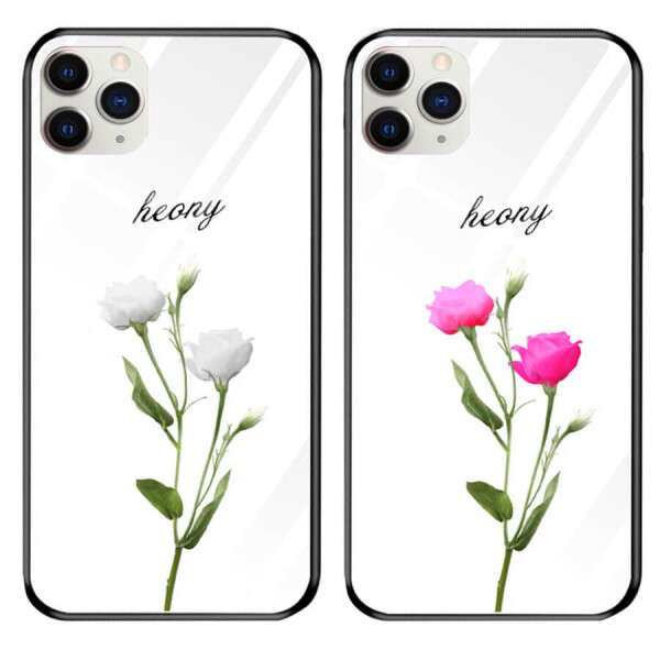 

TPU+Glass чехол светящийся в темноте для Apple iPhone 11 Pro Max (6.5") Lovely / Белый