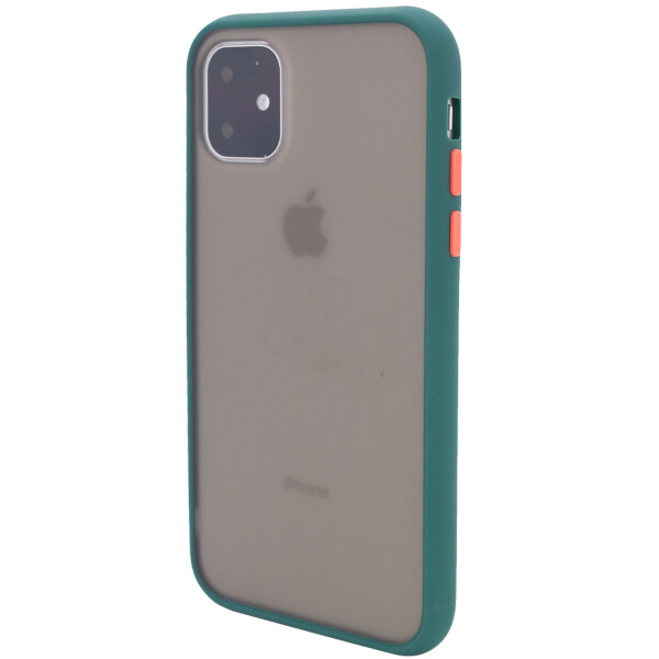 

TPU+PC чехол Color Buttons Shield для Apple iPhone 11 (6.1") Сине-Зеленый / Marine Blue