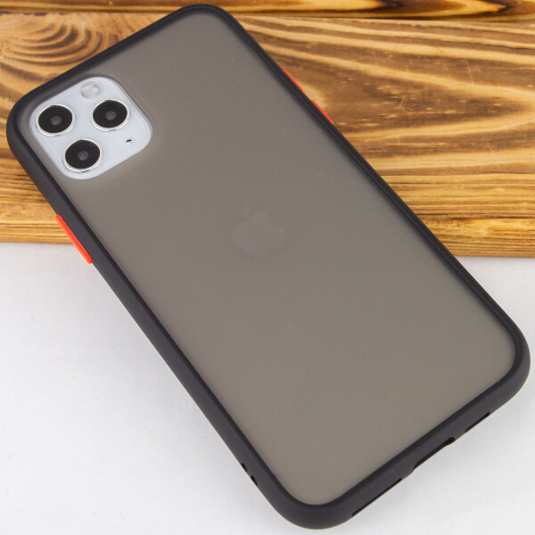 

TPU+PC чехол Color Buttons Shield для Apple iPhone 11 Pro Max (6.5") Черный